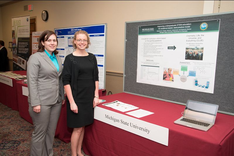 Nicole and Sonia presented a 
			poster at the Coalition for National Science Funding (CNSF) day on Capitol Hill and described the Cooper Group’s work to many interested members of Congress and their staff.