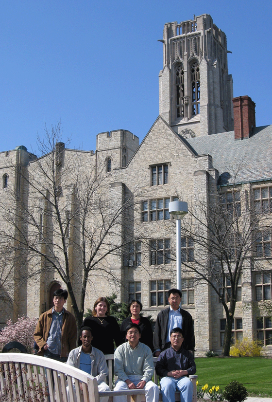 Group picture, before University tower