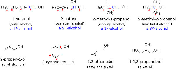 butyl alcohol structure