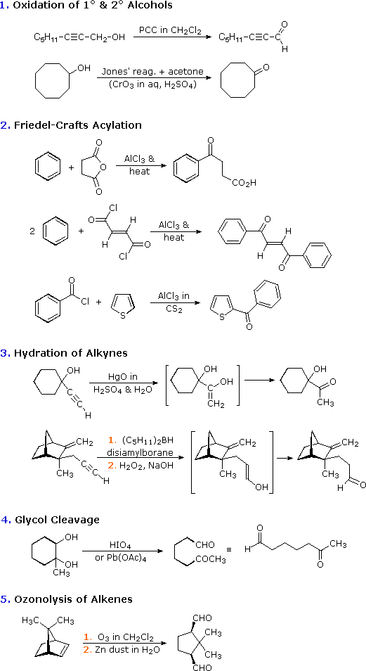 aldehydes and ketones