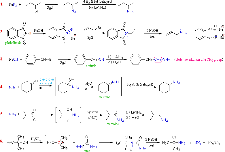 tertiary amine reactions