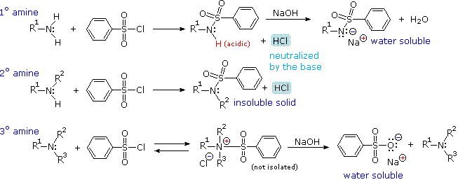 tertiary amine reactions